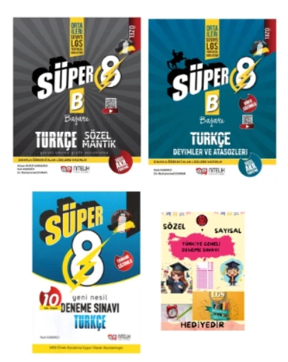 NİTELİK YAYINLARI 8.SINIF SÖZEL MANTIK - DEYİMLER VE ATASÖZLERİ SORU KİTABI ve TÜRKÇE 10 DENEME SINAVI ürün görseli 1