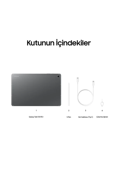 Samsung Galaxy Tab S10 FE Plus 128 GB 13.1" Mavi Tablet - Resim 6