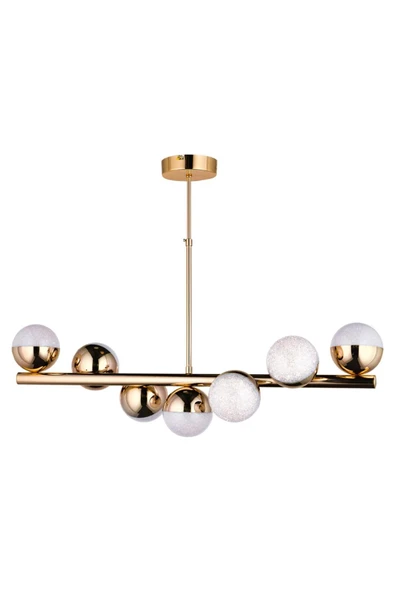 teknotrust BOHEM AYDINLATMA 7Lİ KIVRIK 3 RENK ( Sarı Beyaz Ve Gün Işığı ) LED AVİZE masa üstü avizesi ürün görseli 1