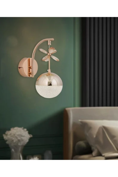 Bohem Aydınlatma Kelebek 3 Renk Ledli GOLD Led Aplik - Resim 3