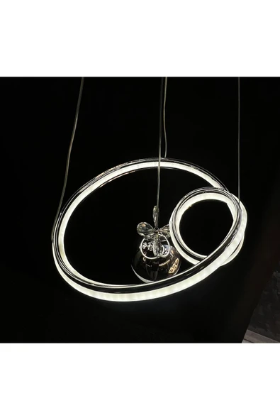 Bohem Aydınlatma Tek Göz 3 Renk Led Avize Sarı/Beyaz/Gün ışığı - Resim 4