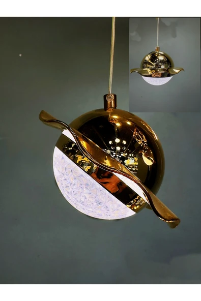 Bohem Aydınlatma Bohem Avize Şapkalı 3+1 Sarkıt Model Modern Avize 3 Renk LED Beyaz/Sarı/Gün ışığı - Resim 6