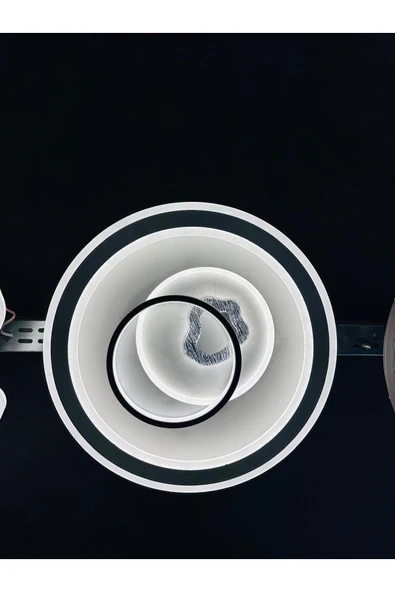 Bohem Aydınlatma Beyaz Plafonyer Tavana Sıfır avize 3 Renkli Gece Modlu Kumandalı avizeler - Resim 3