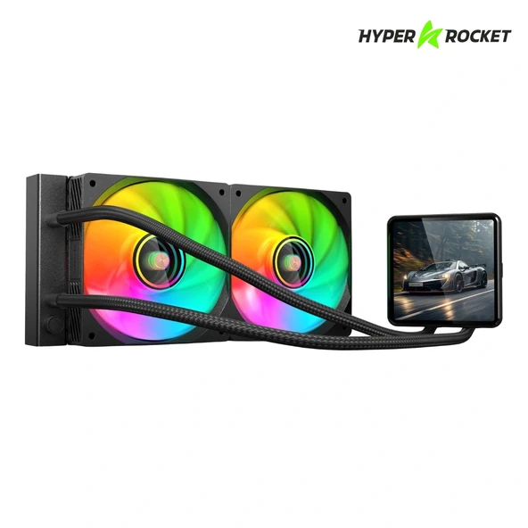 Hyper Rocket 240 mm ARGB WL240L040 Siyah 4 inç LCD Versiyon CPU işlemci Sıvı Soğutucu ürün görseli 1