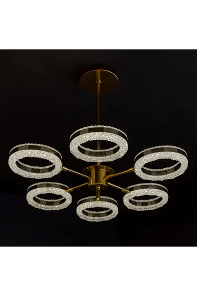 Bohem Aydınlatma Bohem Avize Halka PLF Modern Avize 3 Renk LED Modeli Beyaz/Sarı/Gün ışığı ürün görseli 1