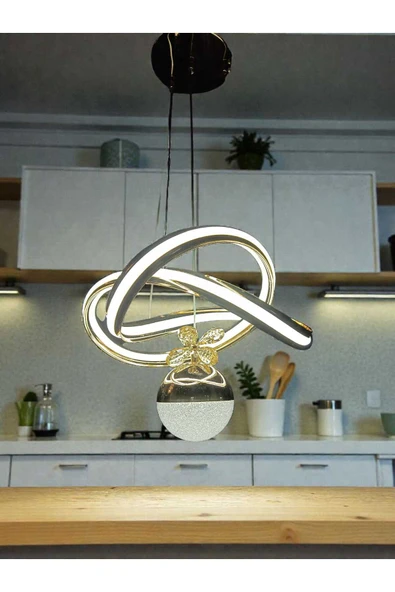 Bohem Aydınlatma Bohem Avize Kelebek Tasarım Çift Taraf 3 Renk LED Modern Avize Beyaz/Sarı/Gün ışığı ürün görseli 1