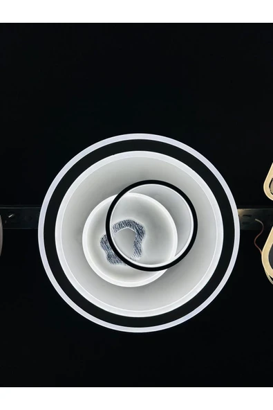 Bohem Aydınlatma Beyaz Plafonyer Tavana Sıfır avize 3 Renkli Gece Modlu Kumandalı avizeler - Resim 4