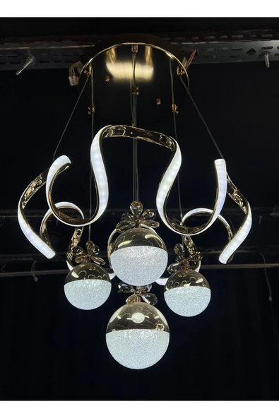 Bohem Aydınlatma Maxi 4lü Top 3 renk Led Modern Avize ürün görseli 1