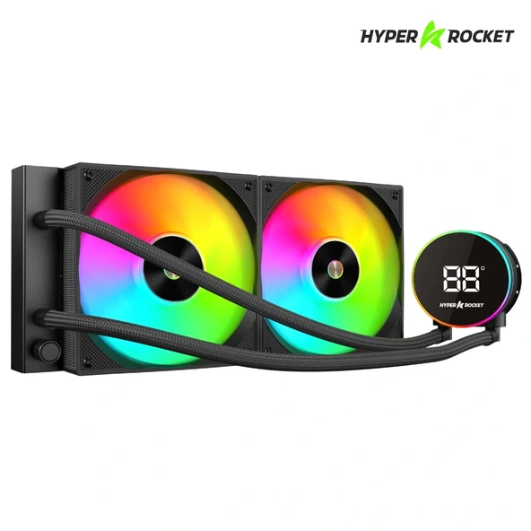 Hyper Rocket 240MM ARGB WL240YN 240 Siyah Sıcaklık Göstergeli İşlemci Sıvı Soğutucu ürün görseli 1