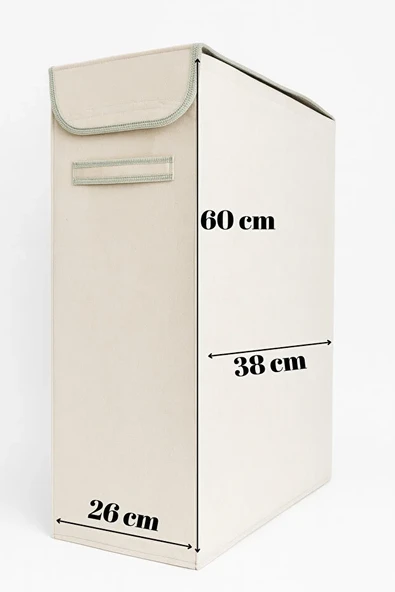 Keçe Çamaşır Sepeti Kapaklı Dikdörtgen Kirli Sepeti Katlanabilir ve Dayanıklı Çamaşır Düzenleyici - Resim 5