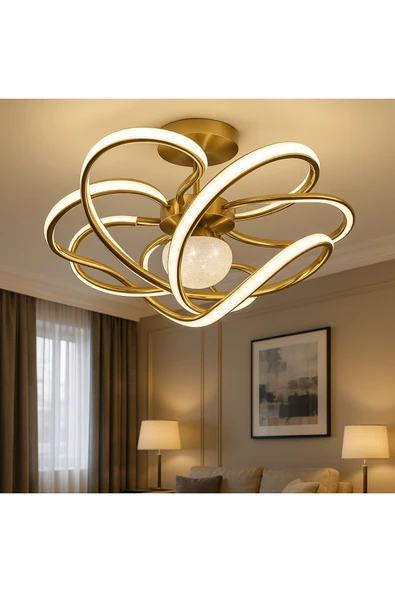 Bohem Aydınlatma Bohem Avize 3 renk LED Sarmaşık Tek Top Avize Beyaz/Sarı/Gün ışığı ürün görseli 1