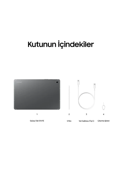 Samsung Galaxy Tab S10 FE 8GB 128GB SM-X520 Tablet-Gümüş - Resim 6