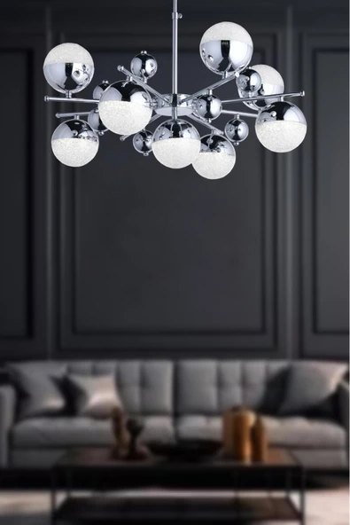 Bohem Aydınlatma bohem avize 9 lu ledli 3 renk kumandali salon avizesi MODERN - Resim 2