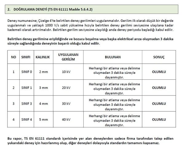 10KV 2MM Yalıtkan İzole Halı Paspas TSE Belgeli 100*500 Cm Siyah Renk - Resim 6