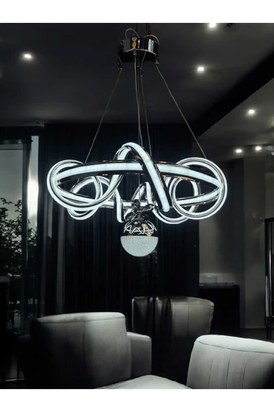 Bohem Aydınlatma kuzey avize 3 renk ledli Beyaz Sarı Gün ışığı salon avizeleri - Resim 2