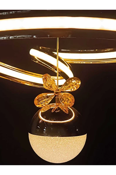 Bohem Aydınlatma Tek Göz 3 Renk Led Avize Sarı/Beyaz/Gün ışığı ürün görseli 1