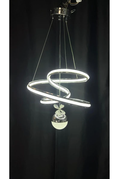 Bohem Aydınlatma Bohem Avize Büyük Kaos Tek Top Model 3renk LED Modern Avize - Resim 2