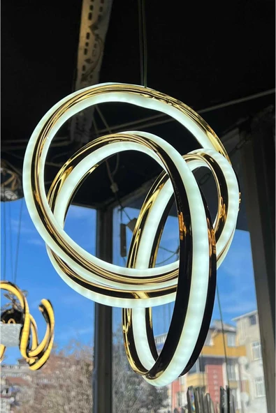 Bohem Aydınlatma Çift Yönlü/Çift Kanallı Kumandalı İmza Modeli Avize 3 Renk Led Beyaz/Sarı/Gün ışığı - Resim 4