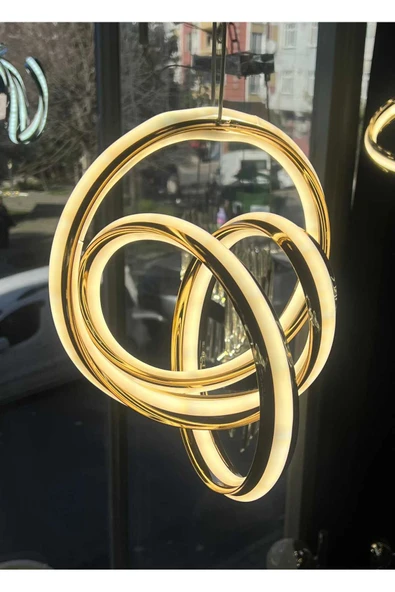 Bohem Aydınlatma Çift Yönlü/Çift Kanallı Kumandalı İmza Modeli Avize 3 Renk Led Beyaz/Sarı/Gün ışığı - Resim 2