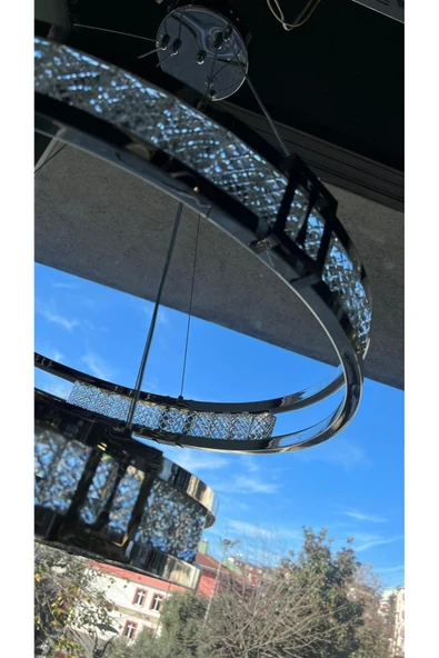 Bohem Aydınlatma LQ-134-KROM Model Lüks ve Modern Avize 3 renk Led mevcuttur Beyaz/Sarı/Gün ışığı - Resim 5