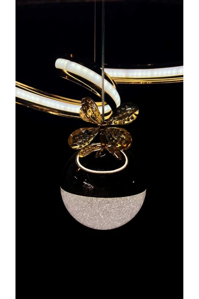 Bohem Aydınlatma Tek Göz 3 Renk Led Avize Sarı/Beyaz/Gün ışığı - Resim 4