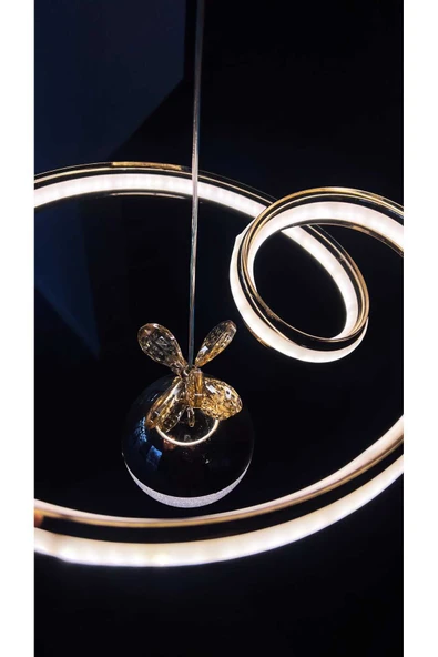 Bohem Aydınlatma Tek Göz 3 Renk Led Avize Sarı/Beyaz/Gün ışığı - Resim 2