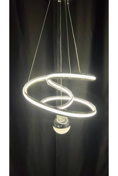 Bohem Aydınlatma Bohem Avize Büyük Kaos Tek Top Model 3renk LED Modern Avize - Resim 3