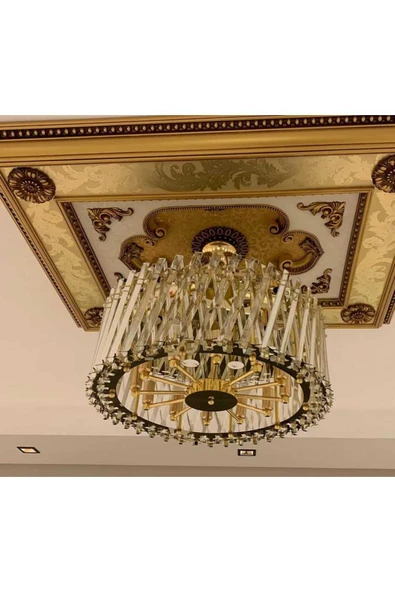 Bohem Aydınlatma Bohem Avize Çapraz Kristal Taşlı Belek 50 Modeli ürün görseli 1