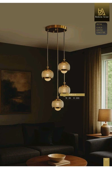 Bohem Aydınlatma Damla Sarkıt Avize Modeli 3 renk LED Modern Avize ürün görseli 1