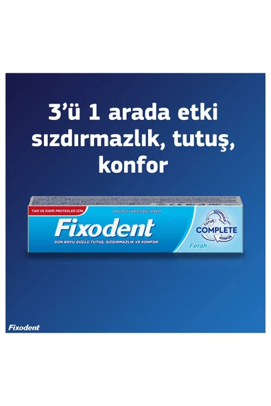 Complete Ferah Diş Protez Yapıştırıcı Krem 47gr x 3 Adet ürün görseli 1