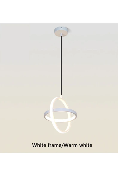 Bohem Aydınlatma Dünya Tekli Beyaz Beyaz Ledli Avize ürün görseli 1