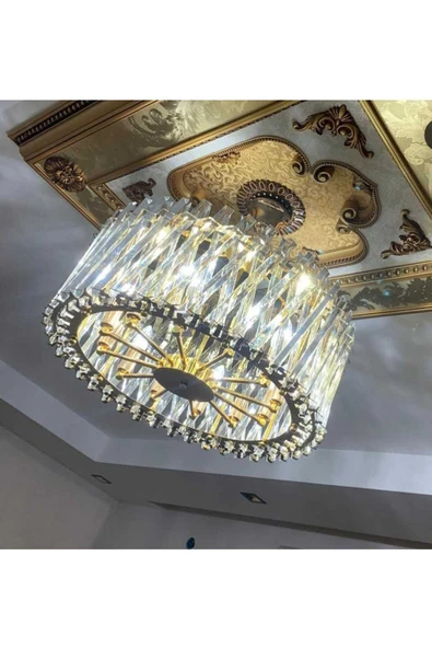 Bohem Aydınlatma Bohem Avize Çapraz Kristal Taşlı Belek 50 Modeli - Resim 3