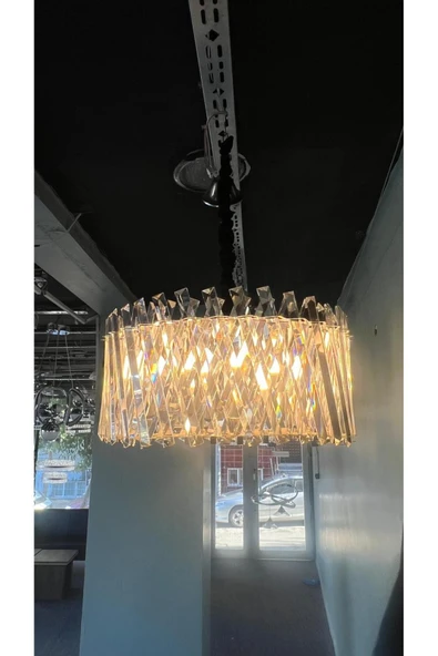 Bohem Aydınlatma Bohem Avize Çapraz Kristal Taşlı Belek 50 Modeli - Resim 4