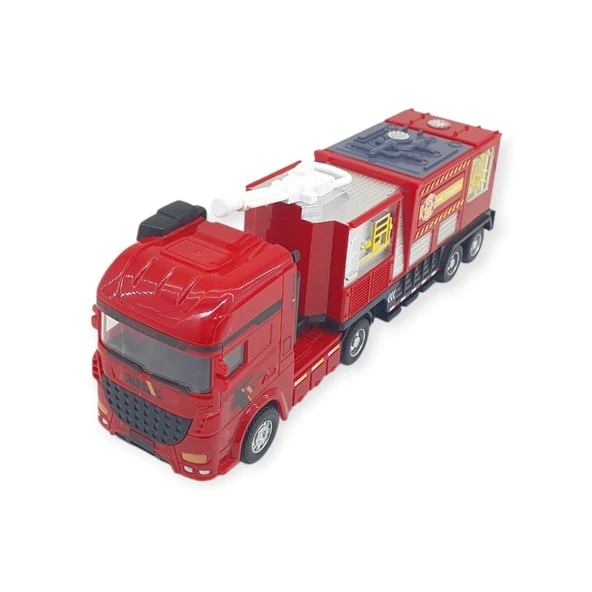 Metal İtfaiye Arabası - Arazöz 26cm - 706-45 - Resim 3