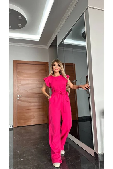 Butik YENİ SEZON İTHAL DABIL KUMAŞ KOLLARI FIRFIRLI TULUM - Resim 9