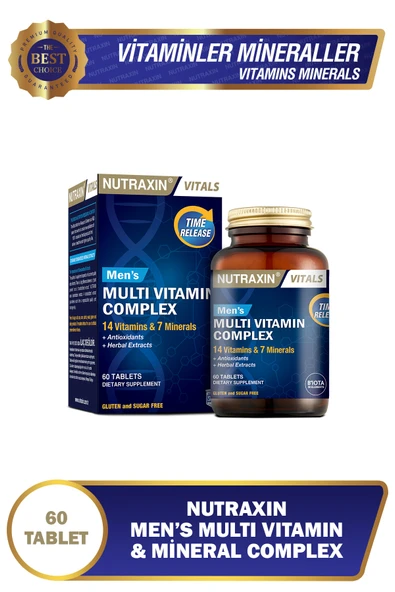 Nutraxin Multivitamin Mineral Complex Erkek 60 Tablet ürün görseli 1