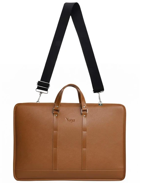 Yuga Suni Deri Lüks Proje ve Resim Çantası Taba - Resim 2