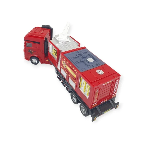 Metal İtfaiye Arabası - Arazöz 26cm - 706-45 - Resim 4