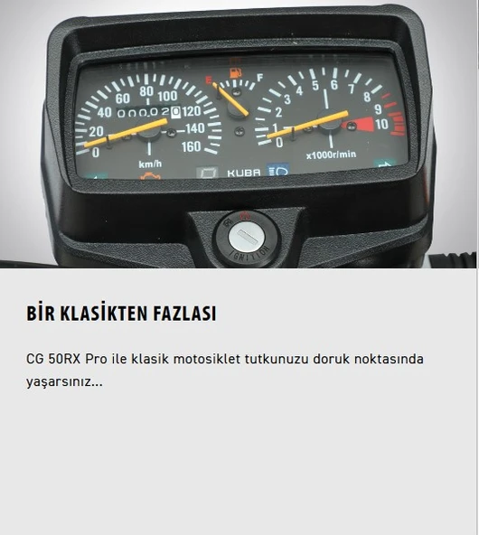 Kuba Cg50 Rx Çelik Jant Motosiklet Kırmızı - Resim 2