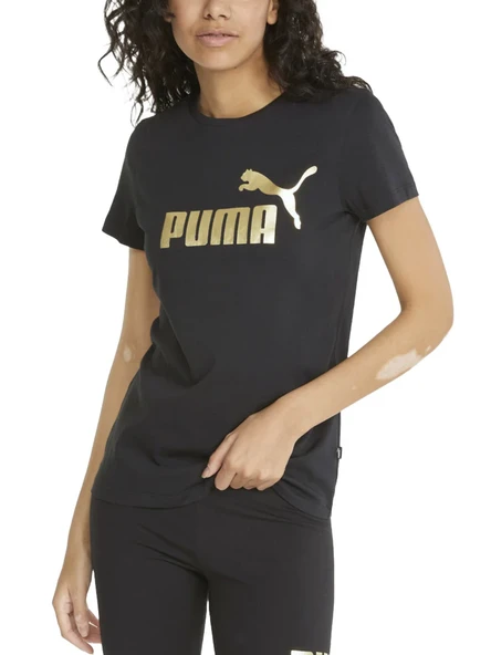 Metallic Logo Tee Kadın T-shirt - Resim 2