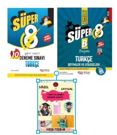 NİTELİK YAYINLARI 8.SINIF TÜRKÇE 10 DENEME SINAVI  ve DEYİMLER VE ATASÖZLERİ SORU KİTABI ürün görseli 1