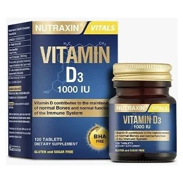 NUTRAXIN D3K2 VITAMIN 120 TABLET ürün görseli 1