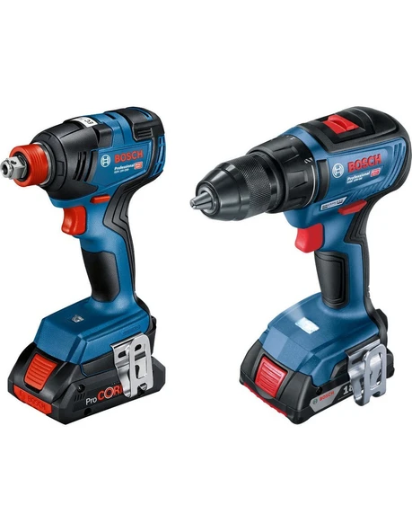 Bosch GSR 18V-50 Akülü Vidalama + GDX 18V-200 Akülü Somun Sıkma + 2x4.0Ah Akü + Akü Şarjı - Resim 2