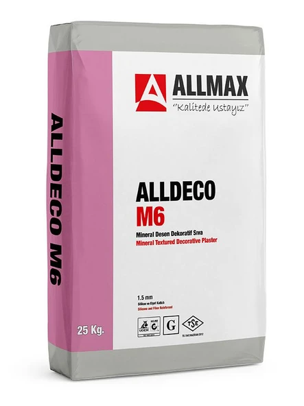 Allmax M6 Mineral Desen Dekoratif Sıva 1.5 MM 25 Kg ürün görseli 1