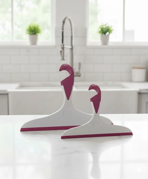 2'Li Takım - Pembe, Çekçek Tezgah Üstü ve Cam Çekpası - Resim 2