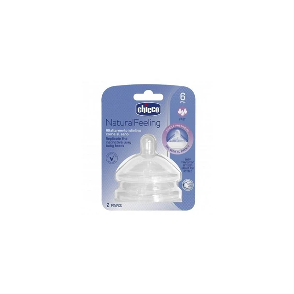 NaturalFeeling Biberon Emziği 6 Ay+ Hızlı Akış 2li ürün görseli 1