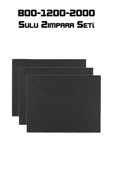 Sulu Zımpara Seti 3'lü (800-1200-2000 kum) A4 Boyutunda ürün görseli 1