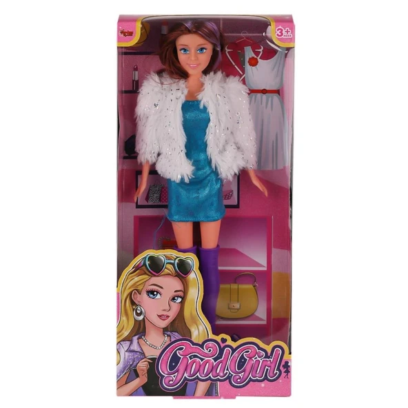 WG-66770 Parlak Elbiseli Ceketli Bebek 29 cm -Vardem - Resim 2