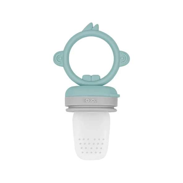 Silikon Püre Meyve Sebze Emziği Aqua Green / Powder Grey ürün görseli 1