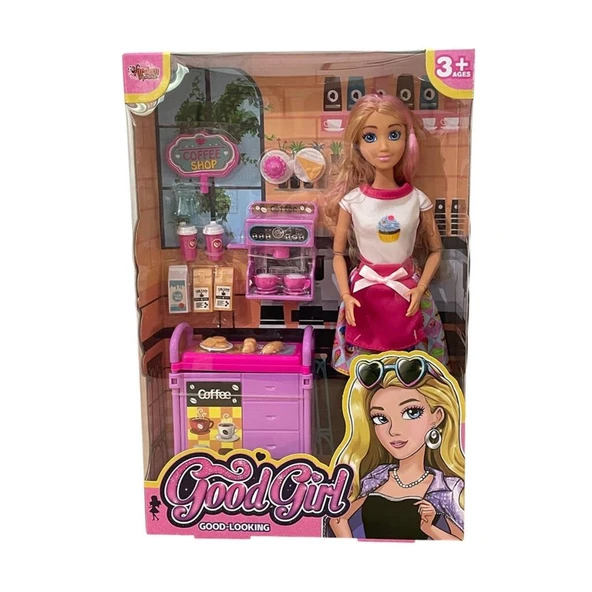 WG66748 Vardem Kutulu   Kafe İşleten Bebek Set 11,5 inç ürün görseli 1